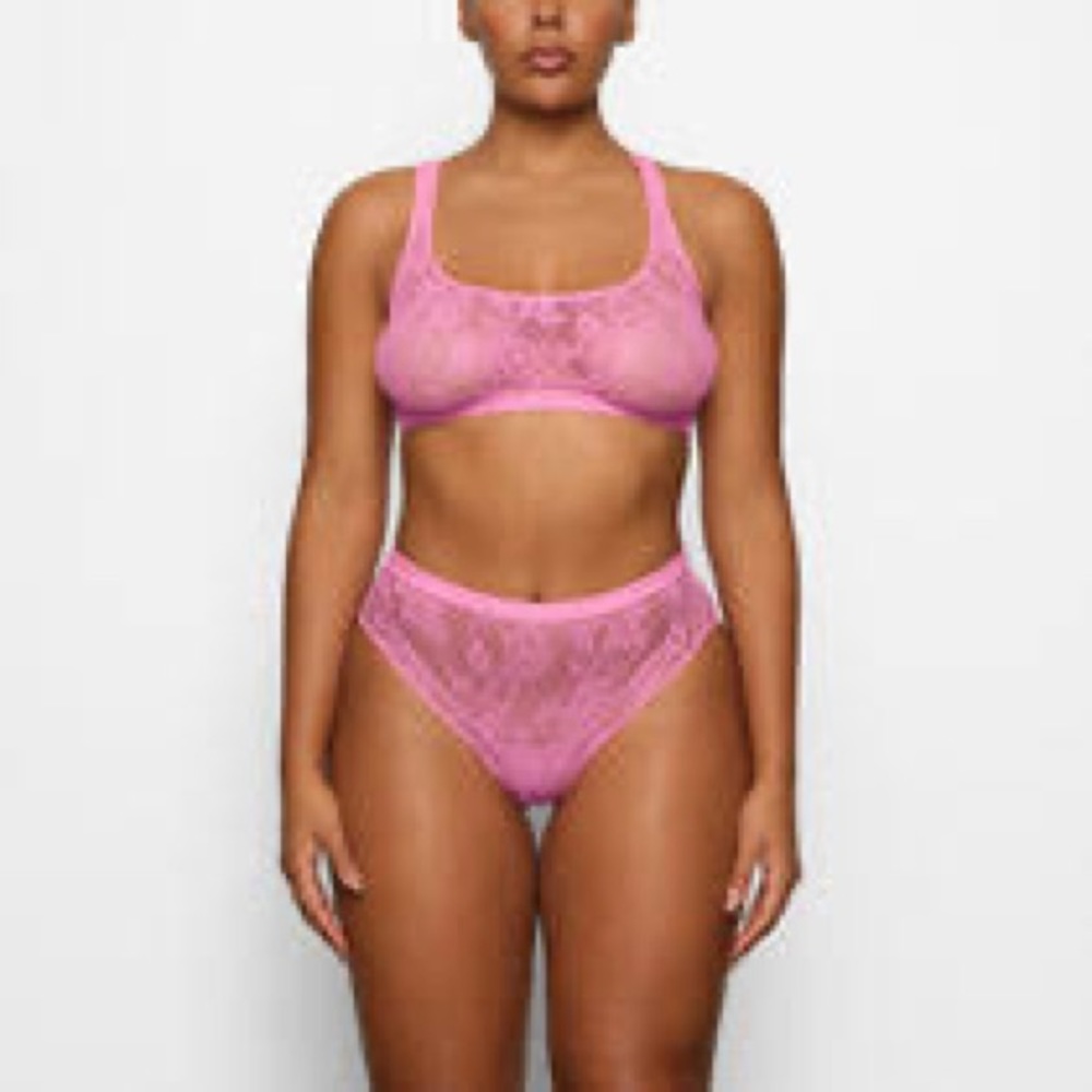 Skims knit lace scoop neck bralette